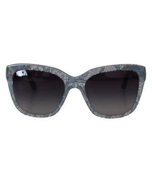Brand: Dolce & Gabbana
  Model: DG4226
  Color: Blue
  Gender: Women
  Material: 100% Acetate
  Lenses: Gray 100% UV protection
  Made in Italy
Material: 100% Acetate