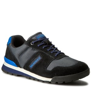 Merrell Solo Lace-Up Black Suede Leather Mens Shoes J49311
