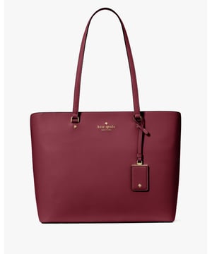 Perfect Refined Grain Leather Large Tote, 15.6"W (Top) 13.9"W (Bottom), Front & Back Slip Pocket, Back Slip & Zip Pocket,  Length: 13.50 Cm,  Width: 29.50 Cm,  Height: 39.50 Cm