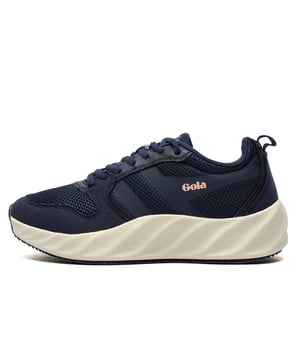 Step into high performance wear in the Gola Lansen trainer. Golas new Lansen trainer is a great addition to anyones running shoe or fitness footwear collection, a great hybrid trainer which transcends so many different types of wear. This womens trainer features an air cell mesh upper, complete with supportive synthetic suede overlays and a perfect fit lacing system. 
 The Lansen also incorporates a highly supportive and impact resistant soft foam phylon midsole and rubber one piece outsole for added comfort and outstanding durability, add to this a removeable comfort cushioned insole, soft padded heel and ankle collar and a heel loop for easy on off wear and you have an outstanding value running shoe at a price which you really shouldnt miss!
 - Textile / Synthetic upper
 - Supportive soft foam phylon and rubber outsole
 - Padded heel and ankle collar
 - Heel tab for easy on / off wear
 - Secure lace fastening
 - Gola branding