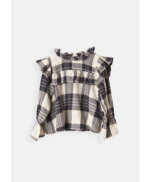 Check me out! This scrumptious ruffle detail check blouse will be your go to this season - wear with our denim kick flares for the ultimate 70s inspired outfit .  . About me: 100% Cotton. Look after me: Think planet. wash at 30c.