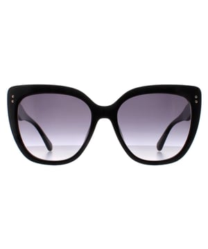 Kate Spade Cat Eye Womens Black Grey Gradient Kiyanna/S  Sunglasses are crafted from high-quality acetate for a blend of durability and lightweight comfort. The lenses offer superior UV protection, effectively shielding your eyes from harmful sun rays while providing sharp, clear vision.