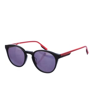 Sunglasses for men, with acetate frame.
 Color Black-red
 Oval shaped frame.
 dark gray lenses
 Acetate temples.
 100% UV protection.
 Anti-reflective crystals.
 Includes certificates of authenticity and guarantee.

 Measurements: Measurements: Lens height: 48 mm, Lens width: 52 mm, Bridge: 21 mm, Temples: 145 mm.

 Cleaning and maintenance:
 -Clean the glasses with soap and water (neutral).
 - Do not use dirty or abrasive cloths, which may alter the characteristics of the filters.
 - Use only original accessories and spare parts.
 Measures: Measurements: Lens height: 48 mm, Lens width: 52 mm, Bridge: 21 mm, Temples: 145 mm.
 Composition: Acetate
 Care:
Cleaning and maintenance:
 -Clean the glasses with soap and water (neutral).
 - Do not use dirty or abrasive cloths, which may alter the characteristics of the filters.
 - Use only original accessories and spare parts.