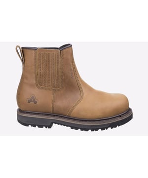 A robust GOODYEAR WELTED safety dealer boot made with full grain water resistant leather upper & internal waterproof membrane, twin leather overlay elastic gussets, steel toe, flexible composite midsole and hardwearing PU/Rubber outsole
- Full Grain Water Resistant Crazy Horse Leather Upper
- Breathable Internal Waterproof Membrane & Mesh Lining
- Twin Elastic Gusset for Close Comfort Fit
- 200 Joules Steel Toecap
- Anti-penetration Non-Metal Midsole
- Removable PU Foam Footbed
- High Density PU Midsole for Excellent Energy Absorption
- Antistatic
- Heat Resistant Nitrile Rubber Outsole
- Fuel & Oil Resistant Outsole