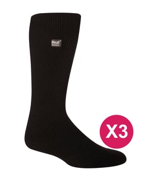 3er Pack Herren Heat Holders Socken Halten Sie Ihre Füße warm und gemütlich mit diesen Herren Socken im 3er Pack von Heat Holders. Diese für den Winter entworfenen Socken fühlen sich super weich an dank der dicken Schicht aus sanft gebürstetem Innenfutter. Hergestellt aus weichem, thermischem Garn bieten die dicke dieser Socken eine hochleistungsfähige Isolierung gegen Kälte und überlegene Feuchtigkeitsregulierung. Die dehnbare Konstruktion dieser Socken passt sich der natürlichen Form Ihrer Füße und Beine an, um eine verbesserte Passform, Wärme und Komfort zu bieten. Diese Socken sind dick und volumig und verfügen über eine beeindruckende hohe Tog-Bewertung von 2,34. Das bedeutet, dass sie über 7-mal wärmer sind als die grundlegenden Baumwollsocken (0,33 Tog)! Mit einer hohen Tog-Bewertung profitieren Ihre Füße in dieser Wintersaison von warmen und wohltuenden Zehen. Eine der wesentlichen Eigenschaften dieser Socken ist, dass sie mit dem langen Schlingenpolster von Heat Holders hergestellt werden, das noch mehr warme Luft näher an der Haut speichert. Dies hilft auch, Ihre Füße den ganzen langen Tag über vollkommen bequem und unterstützt zu halten. Diese dicken, thermisch gefütterten Socken haben einen speziellen Bürstprozess, der das Innere luxuriös weich macht. Dadurch wird die Menge an warmer Luft maximiert, was Ihre Füße länger wärmer hält! Diese Socken sind in den Herrengrößen 6-11 UK, 39-45 Eur, 7-12 US erhältlich. Sie sind in verschiedenen Farben erhältlich, sodass es für jeden Mann einen Stil gibt! Zusätzliche Produktdetails - Heat Holders Socken für Männer - Thermo-Socken - Dicke Fütterung - 2,34 Tog-Bewertung - Duty Garn - Weiches gebürstetes Innenfutter - Packung mit 3 - Verschiedene Farben - Größen 6-11 UK, 39-45 Eur