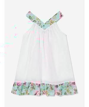 Introducing the luxurious Girls Floral Beach Dress in White by selini_action, a splendid addition to your little princess's wardrobe for SS2024:  Exceptional Design: This dress showcases a vibrant floral print, making it a charmingly trendy outfit. Ultimate Comfort: Crafted from premium-grade, soft fabric, this dress ensures your little one's uncompromised comfort all day. Must-have White Dress: Allow your girl to shine bright in this refined white dress, perfect for beach outings.Let your little girl embrace her sense of fashion with this stunning floral beach dress. Order now and level up her style!