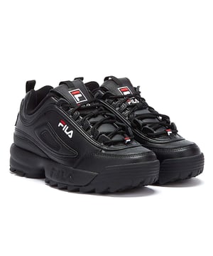 The Disruptor has no doubt become an iconic Fila silhouette. A bulky profile is complimented with a fierce tread pattern, smooth premium leather upper, tonal round laces and a heel loop. Fila branding is emblazoned on the uppers and midsole.