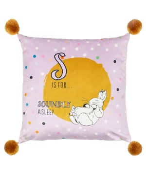 Bring an element of mischief with this playful Peter Rabbit™ Dotty cushion. This colourful design features a sweet illustration of Peter sleeping soundly on a backdrop of multicoloured spots and polka dots. The Peter Rabbit™ Dotty cushion is finished with corner pom-poms and a soft velvet reverse; it adds a pop of colour to any room. Match with the Peter Rabbit™ Dotty duvet cover set and fitted sheet to instantly transform your room!