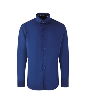 Camisa Aquascutum Azul Marino, 100% Algodon, Regular Fit, Se Corresponde A La Talla Normal, Cierre Con Botones, 100% Algodon, Punos Con Cierre De Botones
