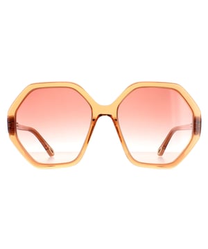 Las gafas de sol Chloe Round Womens Orange Crystal Pink Gradient Ch0008S Esther son un práctico estilo hexagonal elaborado en acetato ligero. El logotipo de Chloe aparece en las patillas delgadas para autenticidad de la marca.
