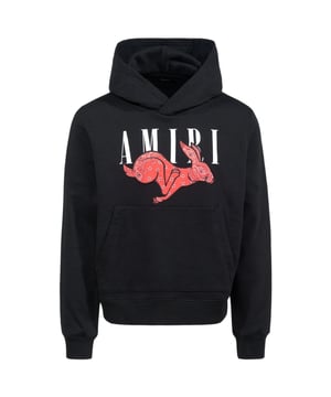 Sudadera con capucha Amiri negra, corte regular, se ajusta a la talla real, 100% algodon, hecho en EE. UU., terminaciones de cintura y mangas acanaladas, sudadera con capucha, jersey negro