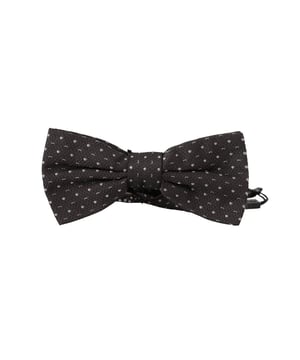100% Authentic Dolce & Gabbana Silk Bow Tie
  Color: Black and Gray Polka Dot
  Model: Tied
  Material: 100% Silk
  Adjustable length neck strap one size
  Made In Italy
  Width: 6cm
Material: 100% Silk