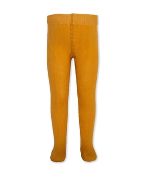 90% organic cotton 8% polyamide 2% elastane | Proud to be certified by Control Union to the Global Organic Textile Standard (GOTS) | Beeswax yellow cable knit | Rib waistband | Made in Turkey | Machine washable at 40 degrees, or at 30 degrees to be kinder to the planet
