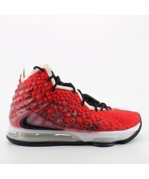 Nike Lebron XVII Red Textile Schnüren -Herren -Trainer BQ3177 601
