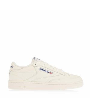 Mens Reebok Club C 85 Trainers in white.- Leather upper.- Lace up fastening.- Soft feel.- Comfortable moulded sockliner.- Durable rubber midsole.- High-abrasion-resistant rubber outsole.- Ref.: HP4321