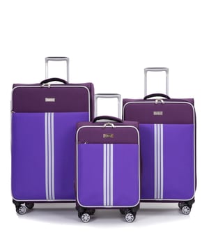 Maleta Eagle Dignity: ¡Eleva tu viaje con estilo y practicidad!  
Presentamos la Maleta Eagle Dignity, una fusión perfecta de estilo y funcionalidad diseñada para mejorar tu experiencia de viaje. Esta maleta mezcla una estética elegante con características inteligentes para satisfacer todas tus necesidades de viaje.  
Diseño distintivo en dos tonos: Haz una declaración dondequiera que vayas con la exclusiva combinación de colores en dos tonos de la Maleta Eagle Dignity, acentuada por elegantes rayas en el medio. Esta maleta no es solo equipaje; es una expresión de tu estilo refinado.  
Maniobrabilidad sin esfuerzo: Con ruedas giratorias, la Maleta Dignity se desliza sin esfuerzo a tu lado, asegurando una navegación suave a través de aeropuertos concurridos o calles de la ciudad. El mango telescópico se ajusta fácilmente, permitiéndote encontrar la altura perfecta para un manejo cómodo.  
Interior organizado: Dentro de la maleta, un forro de red seguro mantiene tus pertenencias en su lugar, incluso durante trayectos bruscos. Las correas para equipaje añaden una capa extra de organización, asegurando que tu ropa permanezca bien empacada y libre de arrugas.  
Tamaños y colores versátiles: La Maleta Eagle Dignity ofrece tres tamaños diferentes para satisfacer tus necesidades específicas de viaje, ya sea una escapada de fin de semana o unas vacaciones prolongadas.  
Construida para la durabilidad: Diseñada con la durabilidad en mente, esta maleta soporta las exigencias del viaje. Su robusta construcción asegura que tus pertenencias permanezcan protegidas a lo largo de tu trayecto.  
Viaja con estilo y comodidad: Experimenta el viaje en su máxima expresión con la Maleta Eagle Dignity. Su diseño llamativo, características prácticas y una variedad de tamaños y colores la convierten en la compañera de viaje ideal para todas tus aventuras. ¡Eleva tu experiencia de viaje hoy!  
• Ruedas giratorias suaves de 360° para una movilidad sin esfuerzo  
• Cerradura integrada aprobada de 3 dígitos para mayor seguridad.  
• Construida con material de poliéster ultra resistente de 600 Denier para durabilidad.  
• Mango telescópico autolock y cierre con cremallera para un uso fácil.  
Juego completo de 3 tamaños | Cabina+ Mediana+ Grande,  
• Maleta de cabina de 19 pulgadas - Tamaño 56 x 36 x 22 cm Peso: 2.5Kg Capacidad: 46 Litros  
• Maleta mediana de 25 pulgadas - Tamaño 72 x 44 x 26 cm Peso: 3Kg Capacidad: 90 Litros  
• Maleta grande de 29 pulgadas - Tamaño 81.5 x 49 x 30 cm Peso: 3.5Kg Capacidad: 128 Litros  
Nota: Este producto se presenta en un juego de múltiples tamaños, y recibirás todos los tamaños que se ven en las imágenes.