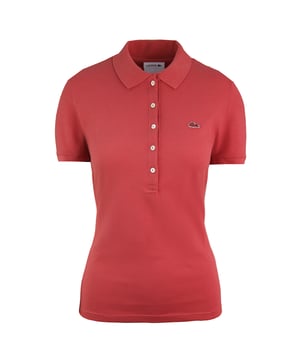 Lacoste Slim Fit Korte Mouw Dames Koraal Poloshirt PF7845 ZV9