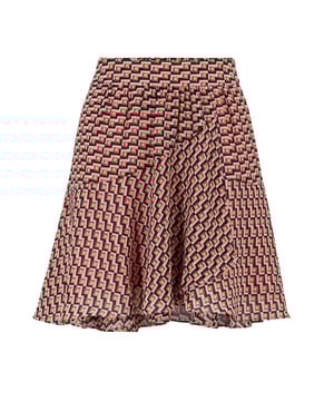 Damesrok HUGO Rasini-1- A-lijn rok- Gedrapeerd - geplooid- Zijdelingse ritssluiting- Allover print- 100% Polyester.  Machinewasbaar.- Ref: 50482575-965