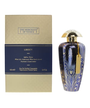 Housed in a truly magnificent bottle Liberty is a woody unisex fragrance from The Merchant of Venice, which was launched in 2015. The fragrance has top notes of Saffron and Thyme; Middle notes of White Suede, Cedar and White Lily; and base notes of Crystal Amber and Patchouli. The Saffron note is the star, though it's accompanied very nicely by the other notes, including the White Suede note which provides a sense of elegant luxury to the fragrance. Not only does the fragrance smell great, but it's also long lasting and strong.
