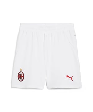 PRODUCT STORY: Hit the pitch like AC Milan's finest in these football shorts. They're made from sweat-wicking material to keep you cool in the tensest moments of the game and are finished with the team's famous crest on the leg. FEATURES & BENEFITS: dryCELL: Performance technology designed to wick moisture from the body and keep you free of sweat during exercise; As part of the RE:FIBRE program, this garment is made of at least 95% recycled material from textile waste and other used materials. DETAILS: Regular fit; 170 gsm, Jacquard; Medium rise; Official team branding; PUMA branding details; PUMA Youth: Recommended for older kids between 8 and 16 years.  Our model is 148 cm tall and is wearing size 152 RUS.