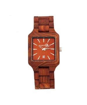 Eco-Friendly Sustainable Wood Case; Quality Japanese Quartz Movement; Non-Glare Scratch-Resistant Mineral Crystal; Logo-Engraved Wood Caseback; Eco-Friendly Sustainable Wood Bracelet; Logo-Engraved Stainless Steel Jewelry Clasp; Date Display; 39mm Width; Splash Resistant; Due to Seasons and Aging of Wood colors may be Darker or Lighter than pictured.;