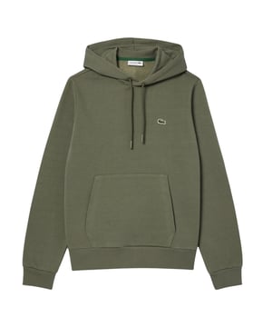 Keine Kompromisse in Sachen Style, Komfort und Dauerhaftigkeit. Trendy, warm, leicht: Ein Essential für den Krokodil-Kleiderschrank. Unifarbener Kapuzenpullover mit Känguru-Tasche und Label-Detail in lockerer Schnittform.