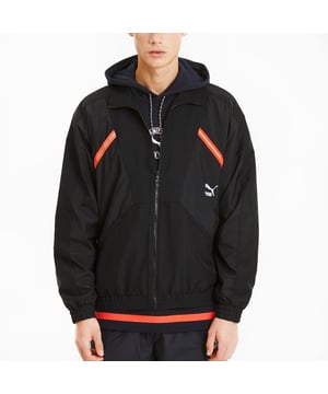 Puma Jacke für Herren in Schwarz Synthetik. Authentische Kleidung von Puma - Streetwear/Sportswear-Design von Puma - Puma für Herren Fashion, perfekt für den Alltag - Puma Jacke in der Farbe Schwarz passt perfekt zum Rest Ihrer Garderobe - Synthetikmaterial komfortabel - classic - tailored for sport -.