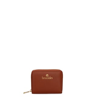 Cartera de mujer. El cierre es con cremallera. Los bolsillos internos tienen tarjeteros y uno con cremallera. Los bolsillos externos están ausentes. Falta la correa para el hombro. Falta el mango. Hay un compartimento interno. El material exterior es 100% Piel Auténtica. Internamente es 100% Poliuretano. Medidas: 13x9,5x2,5 cm. Hecho en Italia