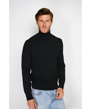 William de Faye – Rollkragenpullover – Schwarz