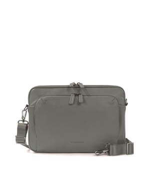 Unisex Crossbody tas met ritssluiting. twee open binnenzakken. één voorkant met externe zakken met ritssluiting. verstelbare en afneembare lederen schouderband. ontbrekend handvat. een binnencompartiment.  extern materiaal. polyester binnenkant. Afmetingen: 34x23x8,5 cm. Modeproduct