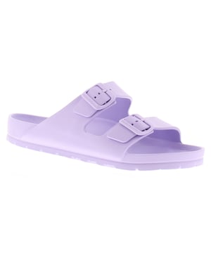 Hush Puppies Dames Sandalen Flat Lorna Slip On Lilac. Eva Bovenkant. Eva Voering. Eva Zool. Schoenen Sneakers.