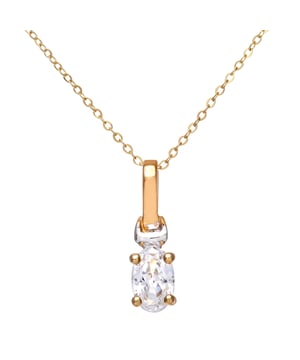 9K (375) Yellow & White Gold: 1gr; # Cubic Zirconia: 0.65ct; # Dimension: 46cm x 1.37cm x 0.42cm