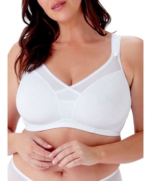 Berlei Beauty Everyday Non Wired Minimiser Bra. With wide comfort straps and non padded full cups. Product is recommended hand wash only.