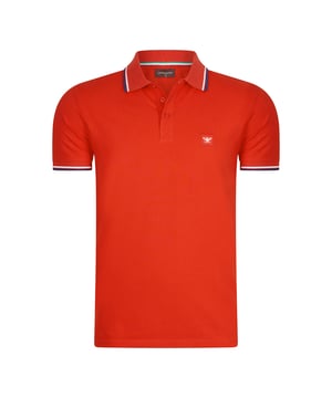 Polo Applique Pique von Cappuccino Italia in der farbe Rot und in größe L.