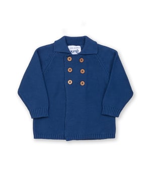 100% organic cotton | Proud to be certified by Control Union to the Global Organic Textile Standard (GOTS) | Navy blue midweight knit | Coconut button fastening | Long sleeved | Round neck | Classic collar | Made in India | Machine washable at 40 degrees, or at 30 degrees to be kinder to the planet