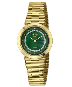 Damen Burano Schweizer Quarz MOP Zifferblatt Edelstahlarmband Diamant Uhr