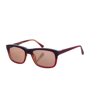 Gafas de sol Kabuki.
Gafas de sol Zen con montura de acetato.
Color Burdeos-caramelo
Forma rectangular.
Lentes de color Marrón
Patillas de acetato.
100% Protección UV. 
Incluye una funda neutra de tela.

Medidas:  Alto lente: 49 mm
Ancho lente: 54 mm.
Puente: 18 mm.
Patillas: 145 mm.


Limpieza y manutención:
-Limpiar las gafas con agua y jabón (neutro).
- No utilice paños sucios o abrasivos, que puedan alterar las características de los filtros.
- Utilice solo accesorios y repuestos originales.
