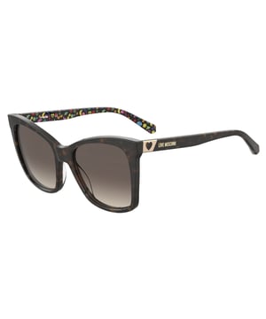 Love Moschino Vrouwen Zonnebril MOL034S086F5H - Materiaal: Acetaat - Kleur frame: Bruin - Afmetingen: 55/17/145 mm (Diameter lens / Brug formaat / Lengte veren)