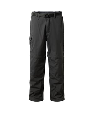 65% Polyester, 35% Katoen. Stof: Dubbele laag. Ontwerp: Eenvoudig. Cabrio, Hielband, Gerecycleerde materialen, Versterkte knie, Versterkte zitting, Afritsbare benen. Stoftechnologie: Non-Iron, NosiDefence, SmartDry Eco, Zonwerend. Zakken: 1 Zak voor mobiele telefoons. Taille: Taille met ceintuur, gedeeltelijk met elastiek.