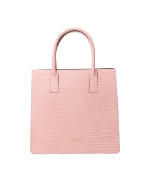 Bolso shopping rígido para mujer, en piel auténtica estampada con efecto lagarto. Equipado con bandolera ajustable y extraíble. Producto artesanal italiano. Hecho en Italia