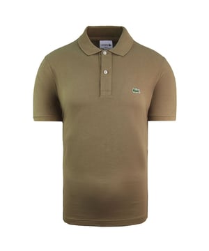Lacoste Slim Fit Short Sleeve Collareed Khaki Mens Polo Shirt PH4012 F4Z