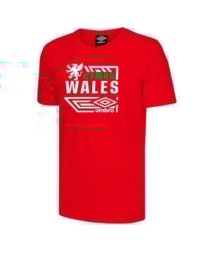 La camiseta de los hombres de Umbro Wales Diamond Dragon es una pieza audaz y simbólica que celebra el patrimonio galés y el orgullo nacional. Esta camiseta muestra el poderoso e icónico dragón galés, que representa la fuerza y ​​la pasión.

Con su diseño vibrante, esta camiseta presenta un patrón cautivador en forma de diamante lleno de la sorprendente imagen del dragón galés. El dragón simboliza la rica historia y la identidad cultural de Gales, lo que lo convierte en una opción destacada para los fanáticos de la cultura y los deportes galeses.

Hecho a partir de materiales de alta calidad, esta camiseta ofrece una sensación cómoda y suave contra la piel. La tela es duradera y transpirable, asegurando un desgaste duradero y una comodidad óptima.

Diseñado con un ajuste regular, mangas cortas y un cuello de tripulación clásico, esta camiseta proporciona una silueta versátil y atemporal. Se combina bien con una variedad de fondos, lo que le permite exhibir su orgullo galés con estilo.

Ya sea que asista a un evento deportivo, explorando los puntos de referencia galeses o simplemente expresando su amor por Gales, la camiseta de los hombres de Umbro Wales Diamond Dragon es una adición imprescindible a su guardarropa. Su combinación de diseño cautivador, ajuste cómodo y celebración de herencia galesa lo convierten en una pieza destacada. Muestre su orgullo galeses con confianza y estilo.