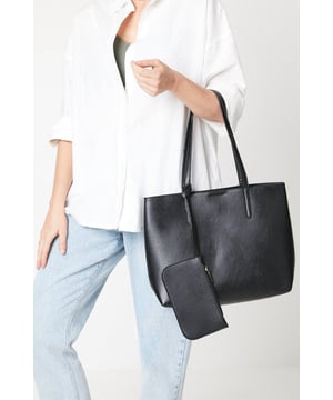 Asos design rose gold zipped compartment tote bag with detachable strap top