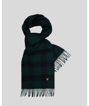 Wrap up warm in our check lambswool scarf. The timeless design is woven from 100% lambswool for a luxury feel and is finished with decorative tassels at the ends. - Tasseled ends\n- Composition: 100% lambswool