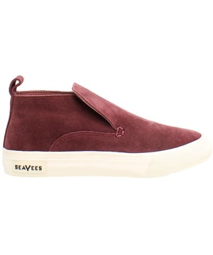 Seavees Huntington Middie Slip-On Rode Suède Leren Dames Schoenen HUNTINGTON MIDDIE_WINE SUEDE
