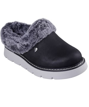 Stay cozy and comfortable in classic style with BOBS from Skechers Keepsakes Lite - Cozy Blend. Featuring a synthetic microleather upper with faux-fur lining and a cushioned Skechers Memory Foam footbed.