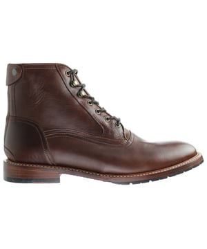 The Fairfax is a modern twist on the classic paddock style. These men’s full-grain leather boots elegantly bear their English pedigree with a back zip and lace-up design. Sleek, urban lines and a hint of Western style seamlessly combine for a versatile look.
Goodyear welted construction for long-lasting wearability
Premium hand finished, full grain Horween leathers
Cow lined for breathability and a luxurious feel
Leather protected Poron® layer insole for a luxurious feel
Leather outsole with Vibram® forefoot and rubber heel tap for comfort and durability
Full front lace for adjustability with back zip for easy entry
1.375" heel
6" shaft