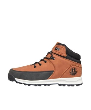 Henleys mid profile lace up ankle boots. - -. Branding to the tongue and side. - -. Synthetic upper. - -. Textile lining. - -. Lace fastening. - -. Lightly padded ankle and tongue. - -. Rubber sole.
