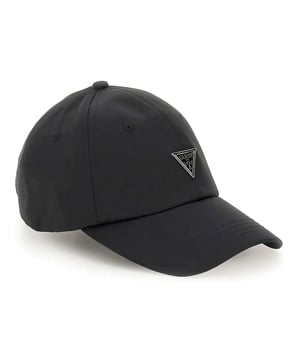 Casquette Guess Mini Triangle Herren Schwarz Synthetik. Authentisches Accessoire der Marke Guess - Streetwear/Sportswear Design von Guess - Guess für Herren modebewusst, perfekt für den Alltag - schwarze Guess-Casquette, die sich hervorragend mit dem Rest Ihrer Garderobe kombinieren lässt - bequeme Synthetikmaterialien - klassisch - Mini Triangle -