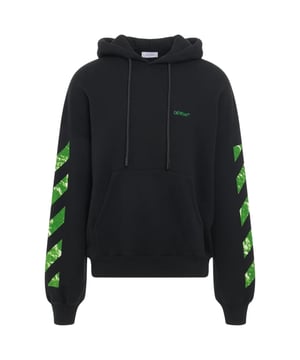 Gebroken witte maantabontwerp oversized zwarte hoodie. Blijf warm en stijlvol met deze gebroken witte skaterhoodie. Deze hoodie heeft een iconisch maanontwerp op de achterkant en zal zeker een gespreksstarter zijn. Pronk met uw unieke stijl!. Gebroken wit logo, gebroken witte zwarte hoodie, oversized pasvorm. 100% katoen, lange mouwen, elastische taille en mouwuiteinden, oversized pasvorm. Verstelbare capuchon met trekkoord, grote kangoeroezak aan de voorkant, gemaakt in Portugal. Stijlcode: OMBB118F23FLE0051050